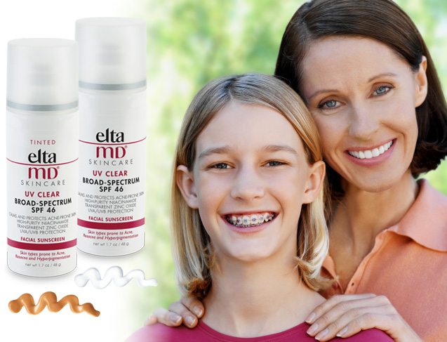 Mother and daughter with eltaMD faicila sunscreen
